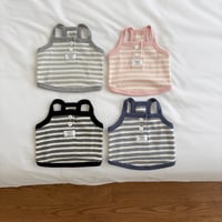 【予約】All Day Button Striped Sleeveless（L001）