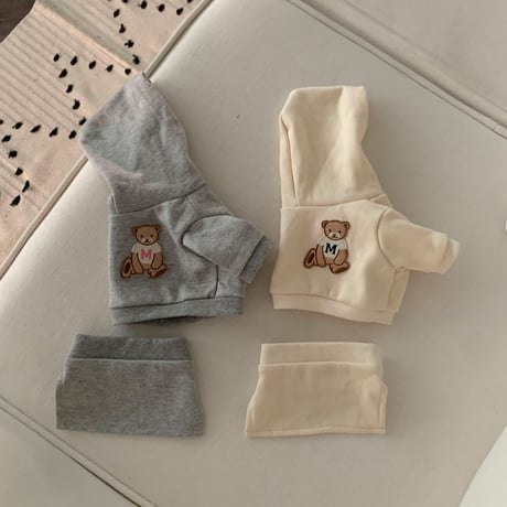 Bear Hooded Crop Set（F001）