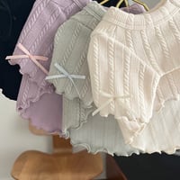 【予約】 Ribbon Crop T-shirt（L001）