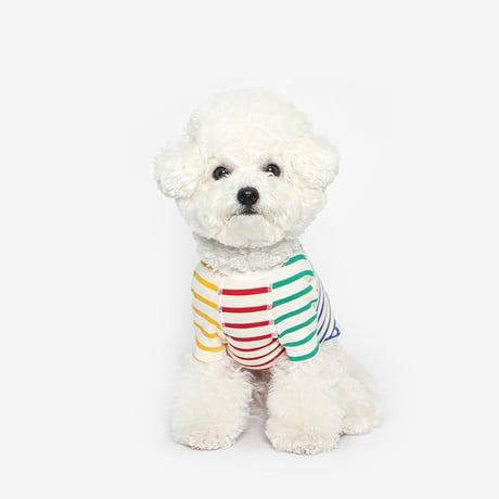 ［TUSTUS］Stripe Dog T-shirt
