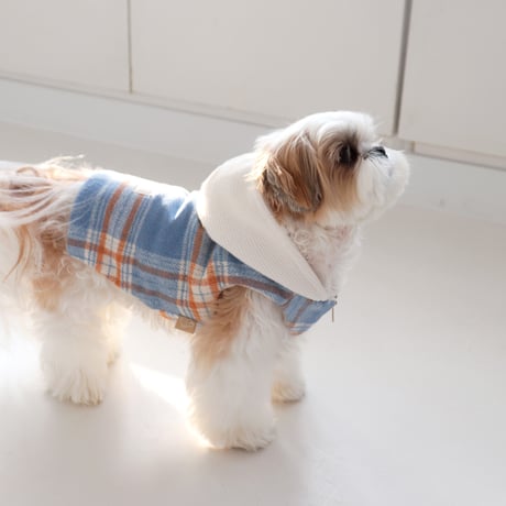 [DURANG RURANG] CHECK HOOD VEST
