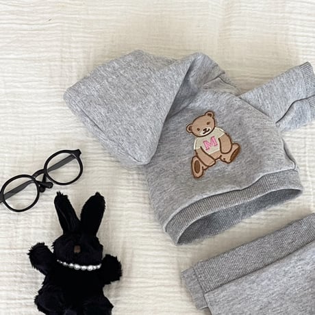 Bear Hooded Crop Set（F001）