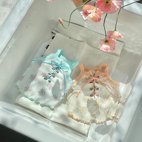【予約】Flower eyelet wave top（H002）
