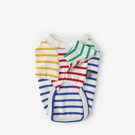 ［TUSTUS］Stripe Dog T-shirt