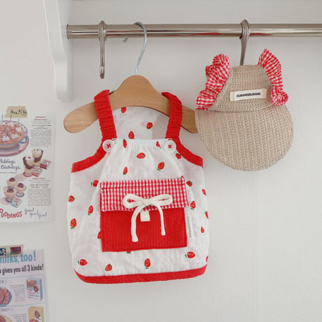 [ DURANG RURANG ] Strawberry Ice Pocket Top