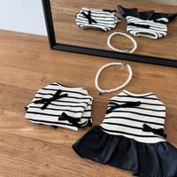 【予約】Stripe Ribbon Clothes（T-SHIRT/ONE-PIECE)（H001）