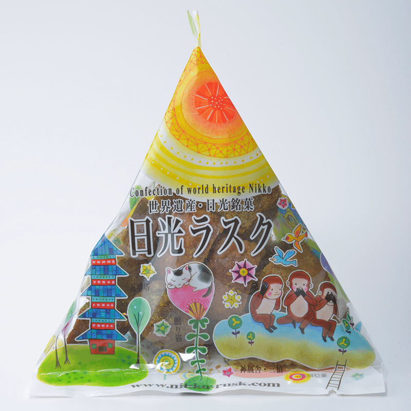 日光ラスク 抹茶 テトラタイプ（80g） | 【公式】元祖日昇堂オンライン