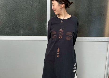 トライバル刺繍×シャツワンピース　-アップサイクル古着-