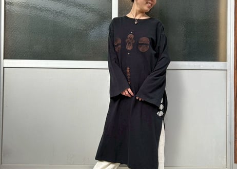 トライバル刺繍×シャツワンピース　-アップサイクル古着-