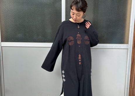 トライバル刺繍×シャツワンピース　-アップサイクル古着-