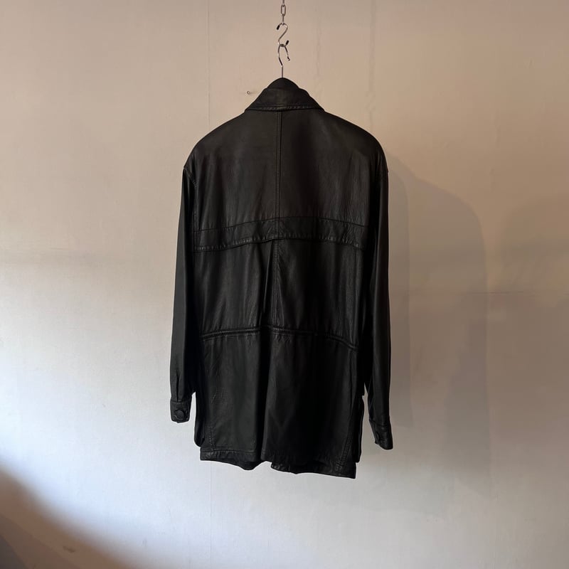80's umberto olivieri leather jacket made in it