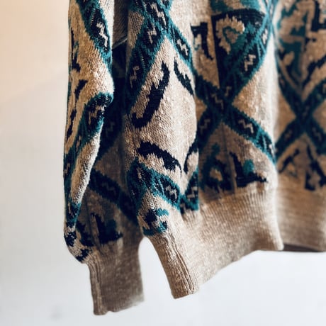 80's jacquard knit