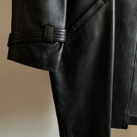 80's double leather coat