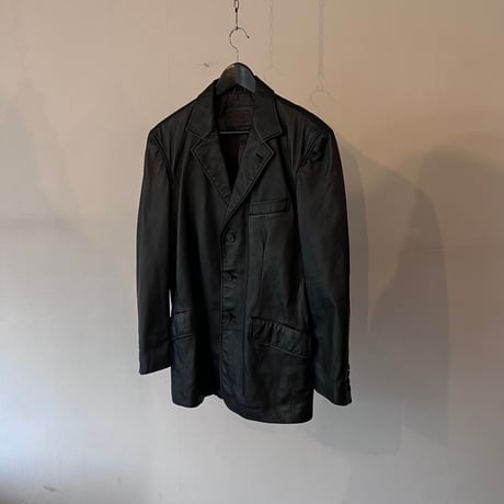 90's leather tailored jacket