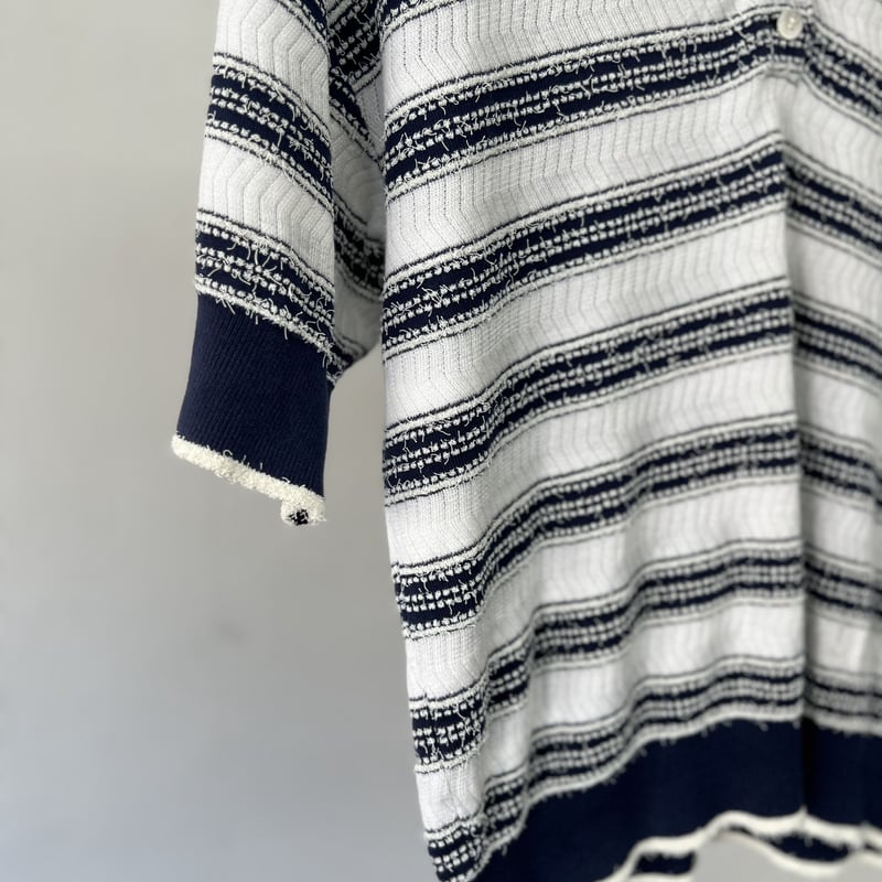 90's christian dior stripes knit polo shirt | B