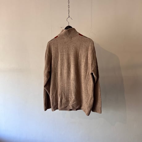 90's half zip design knit
