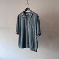 90's polo shirt green×gray