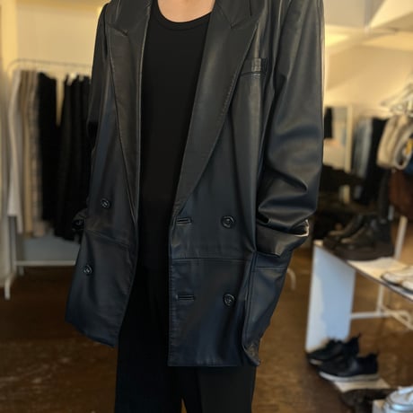 90's leather tailored jacket