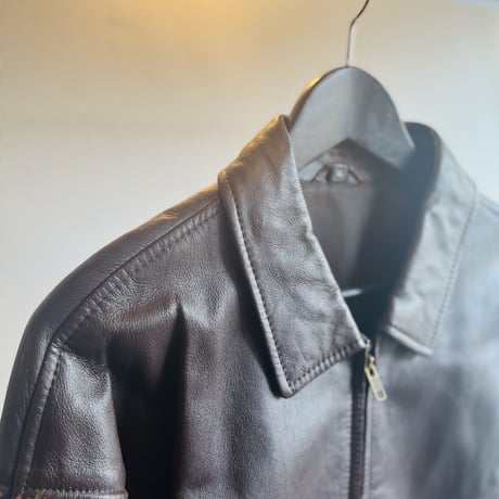 90's〜80's leather jacket brown