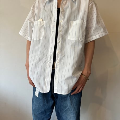 70's〜80's elbeco stripe shirt dead stock