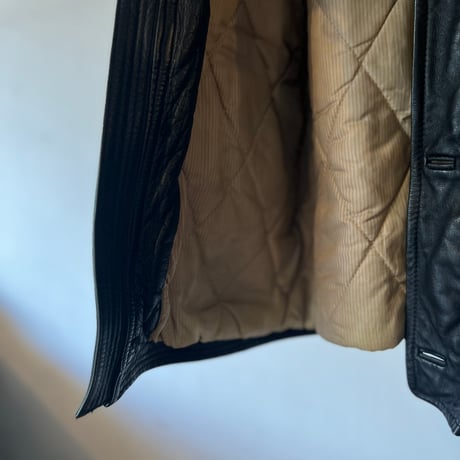 80's switch corduroy leather coat
