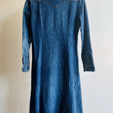 70's denim long shirt made in USA