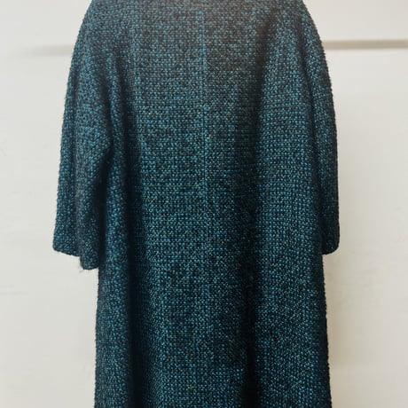 70's〜80's tweed coat green made in france