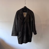 80's double leather coat