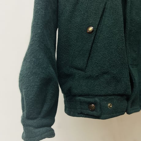 90's wool blouson green