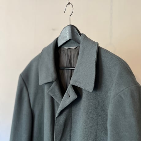 90's cashmere wool coat green made in italy