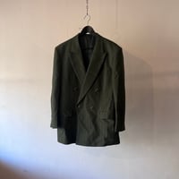 90's double tailored jacket green