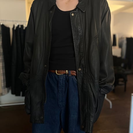 80's umberto olivieri leather jacket made in italy