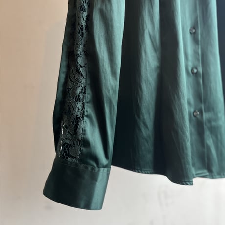 made in italy switch lace shirt green