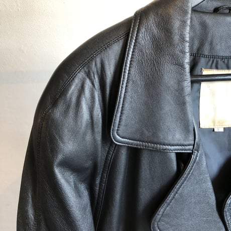 80's double leather coat