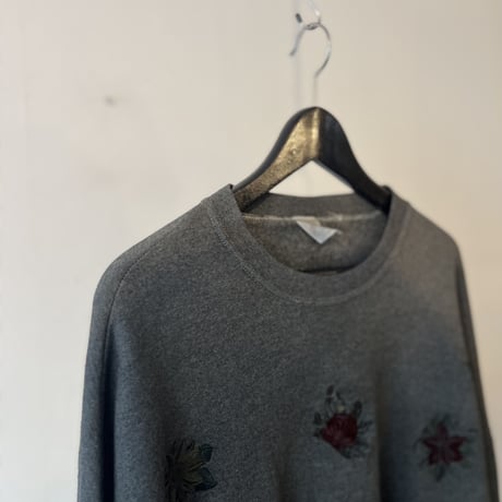 80's JERZEES embroidery flower sweat 3XL