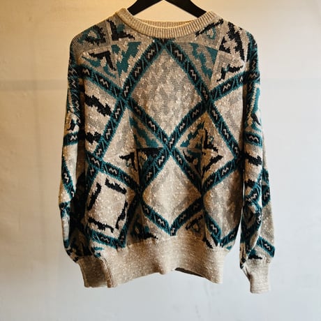 80's jacquard knit