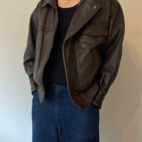 90's two tone leather jacket