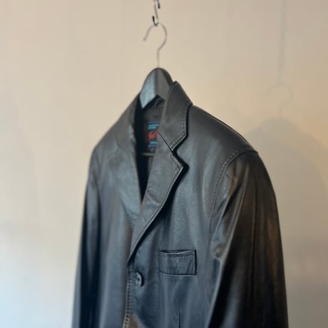 90's chesterfield leather coat