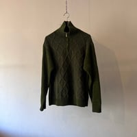 play boy half zip knit green tea