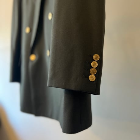 90's burberry double set up suit green