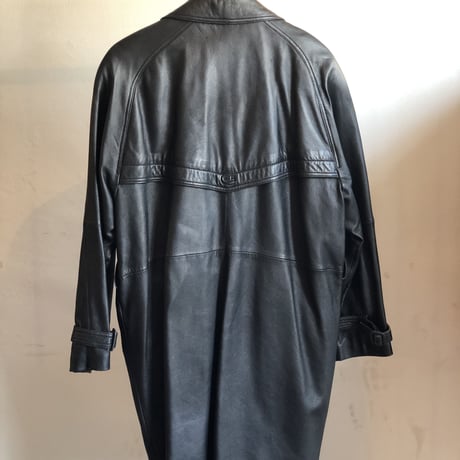 80's double leather coat