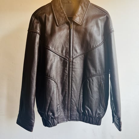 90's〜80's leather jacket brown