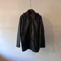 80's leather foodie coat