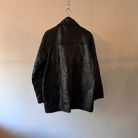 90's "ツギハギ"leather coat