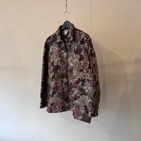 90's flower pattern gobelin blouson