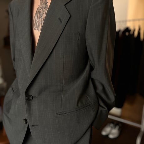 90's balenciaga set  up suit green check