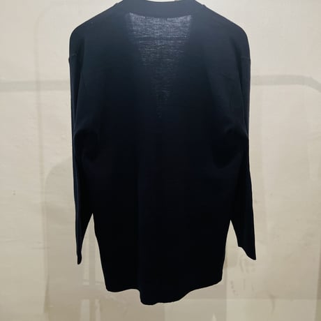 90's gold button cardigan navy