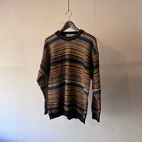 90's multicolor knit made in france