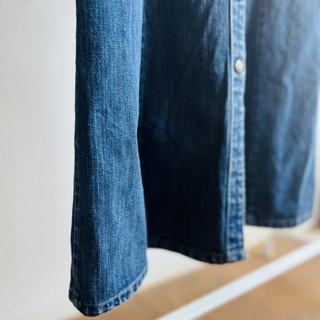 70's denim long shirt made in USA