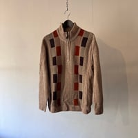 90's half zip design knit